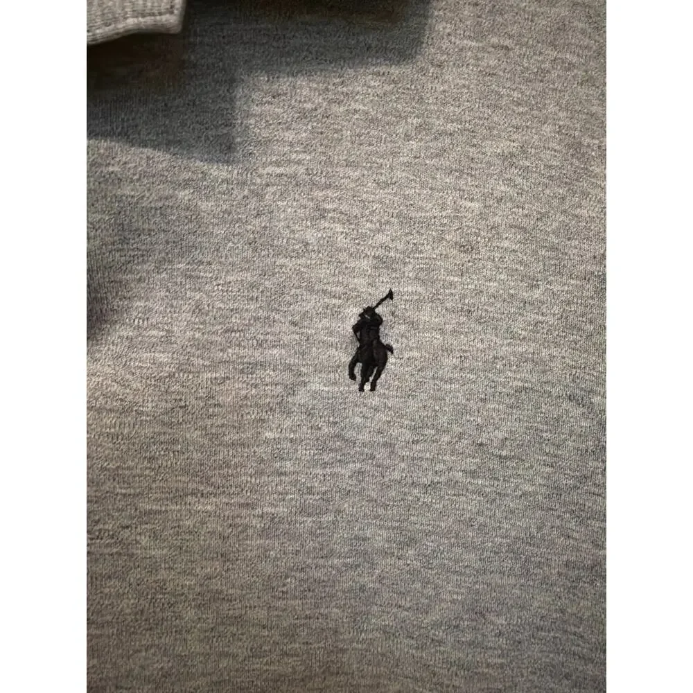 Polo Ralph Lauren Men's Polo Shirt Size Large Gray Cotton Shirt Golf Preppy
